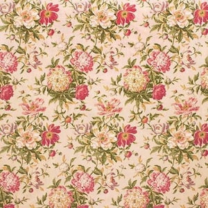 Lee Jofa France Grand Peony Cotton Print Color Rosewood Upholstery Drapery Fabric