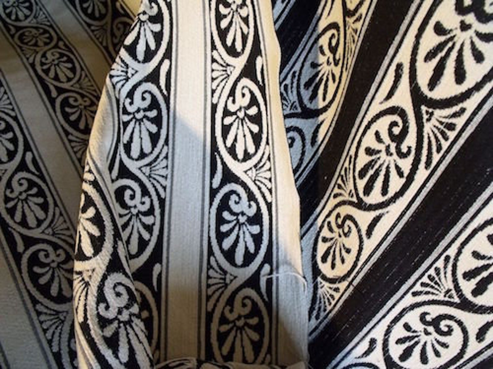 Kravet German Jugendstil Art Nouveau Black White Stripe - Etsy