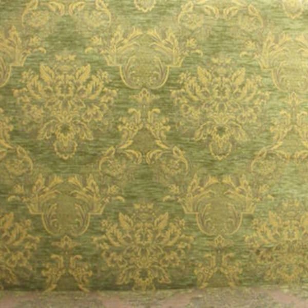 Lee Jofa Saracen Chenille Damask Sage Belgium Viscose Upholstery Fabric