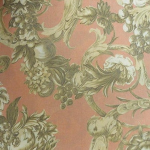 Lee Jofa Tintoretto Print Coral Cotton Upholstery Drapery Fabric