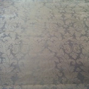 Lee Jofa Silk &quot;Damask&quot; Style Reversible Blue Yellow Upholstery Fabric