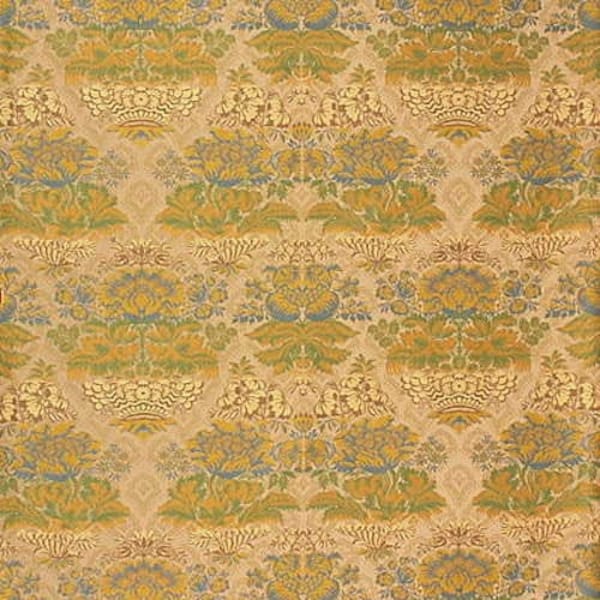 Lee Jofa Hermitage Damask by David Easton Gold Slate Blue Upholstery Drapery Fabric