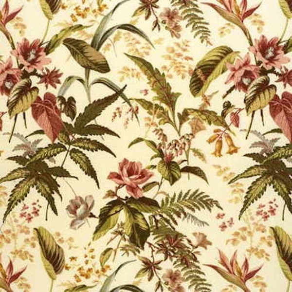 Lee Jofa Antigua Rose/Olive Softened Linen Upholstery Fabric