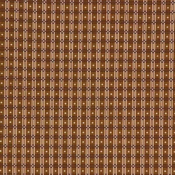 Lee Jofa Claire Check Sepia Brown White Weave France Upholstery Drapery Fabric