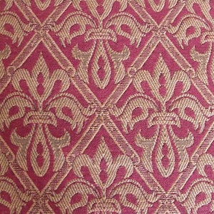 Lee Jofa Anglais Rayon Cotton Flax Fleur de Lys Indian Red Upholstery