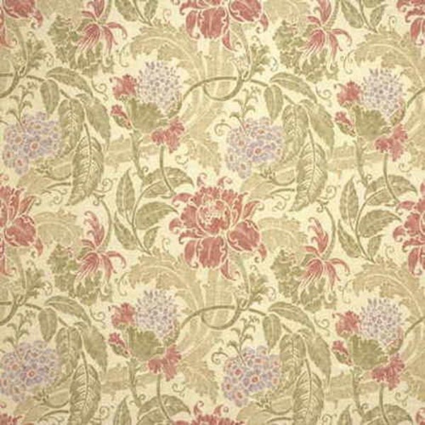 Lee Jofa Royal Oak Foundation "Garnett" Floral Linen Reproduction Upholstery Drapery Fabric