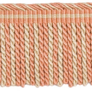 2 Farben - 2 Yd 4" Lee Jofa Melrose Fransen Melone UK Viskose Borte Passementerie