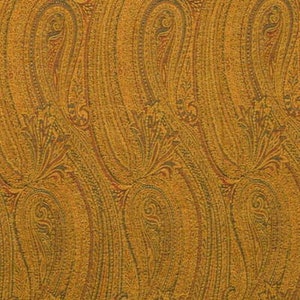 2 Colors Lee Jofa Victorian Edwardian Paisley Wool Cotton Chenille Gold/Moss Upholstery Drapery Fabric