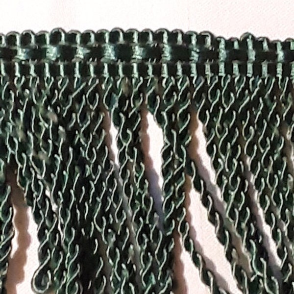 Kravet 1-7/8" Bullion Fringe Emerald Green Viscose Trim Passementerie