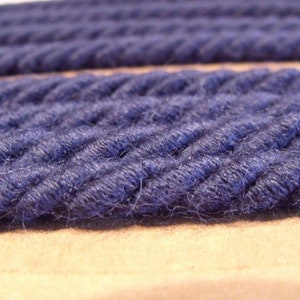 Lee Jofa 100% Wolle Flanschlose Kordel 5/8" Borte Indigo Blau Passementerie