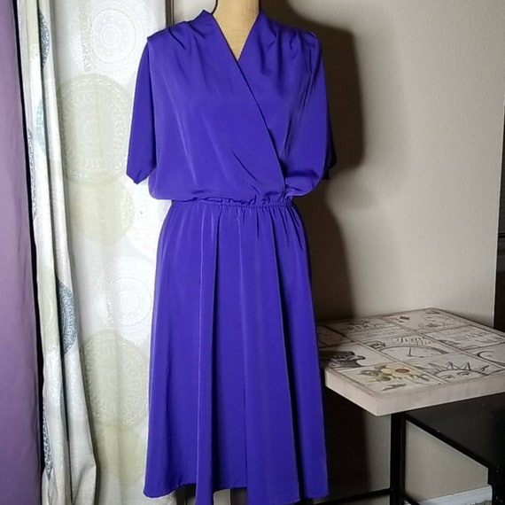 Stunning Serbin Blue Vintage Midi Dress