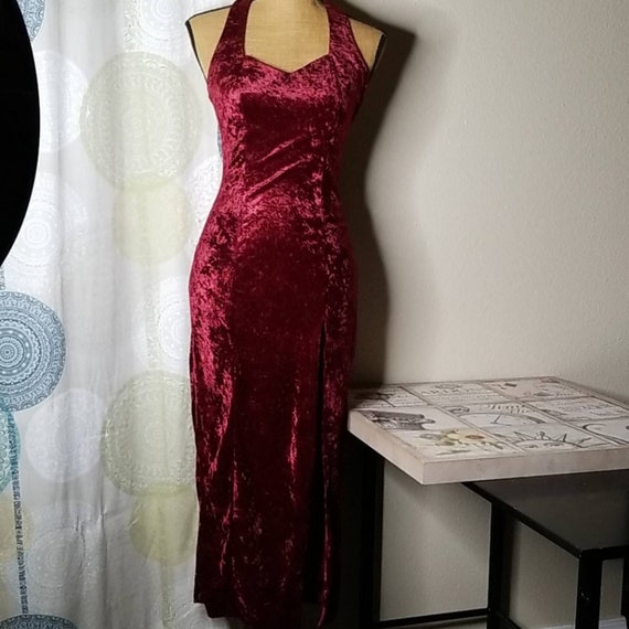 Stunning Vintage All That Jazz Red Velvet Dress