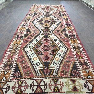 Turkish Kilim Rug, 4,36 X 13,12 feet, Antique Anatolian Kilim Rug, Vintage Boho Kilim Rug, Kilim Area Rug, Kilim Rug Home