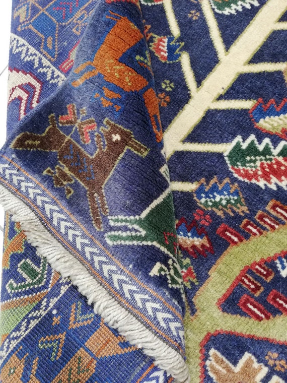 Baluch Carpet, 4,00 X 6,73 Feet Area Rug, Hand Knotted Area Baluch Carpet, 4,00 X 6,73 Feet Area Rug, Hand Knotted Area