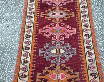 【3日間だけ値下げ】①未使用 トルコ　ラグ　ヴィンテージ　絨毯 ♯3 トルコヴィンテージラグ