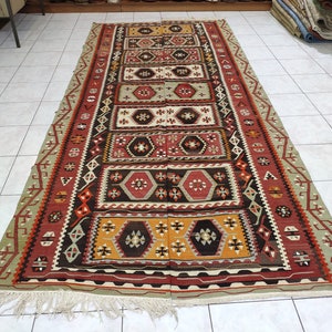 Vintage Kilim Rug, 5,18 X 11,15 feet, Turkish Kilim Rug, Kelim Teppich, Nomadic kilim, Large Kilim Rug, Kilim Area Rug