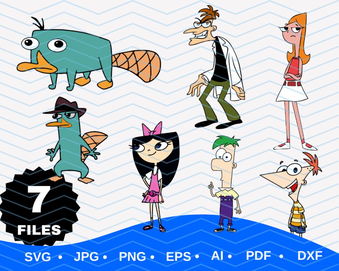 Phineas and Ferb SVG Phineas and Ferb Clipart Digital PDF - Etsy