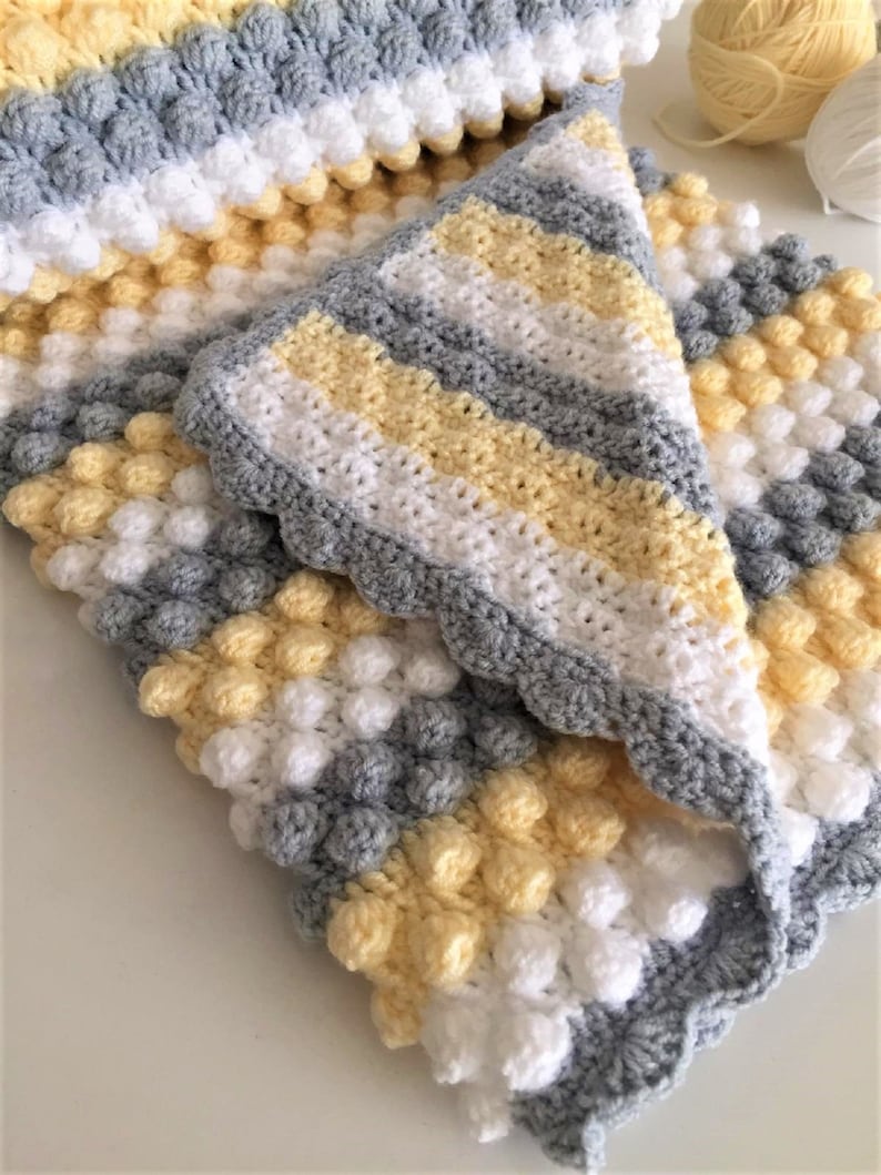 Hand knitted baby blanket baby blanket Knitted newborn Etsy