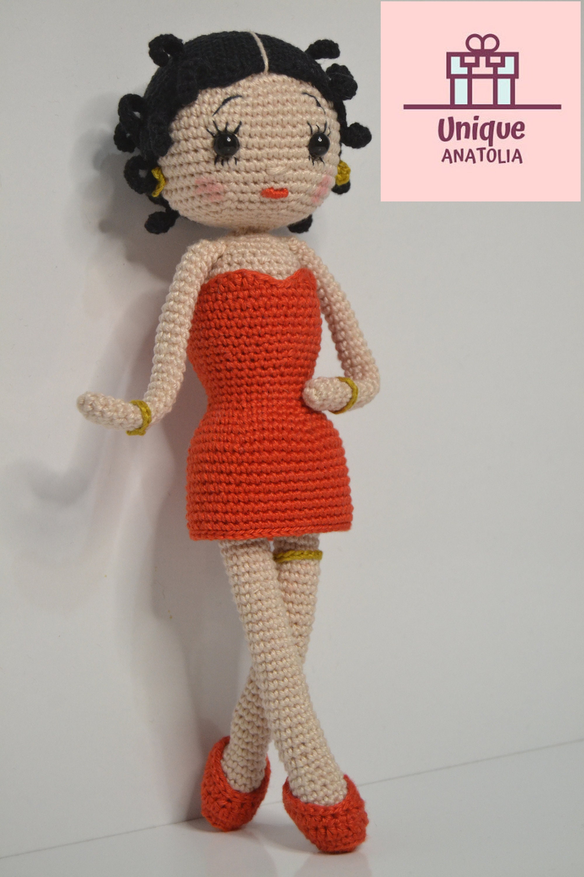 Betty Boop Crochet Doll Betty Boop Amigurumi Doll Betty Boop Etsy UK