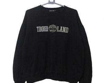 Vintage Timberlands Big logo embroidery sweatshirt black colour