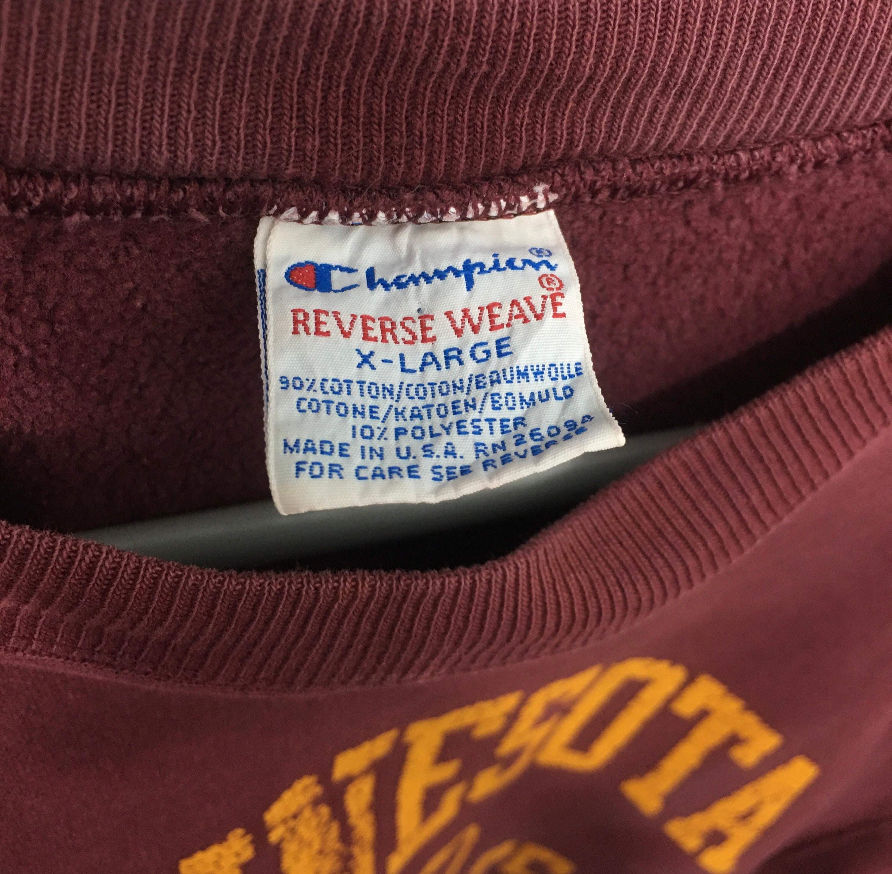 Vintage 90s Champion Reverse Weave Minnesota Athletic XL Vintage 90s Champion Reverse Weave Minnesota Athletic XL