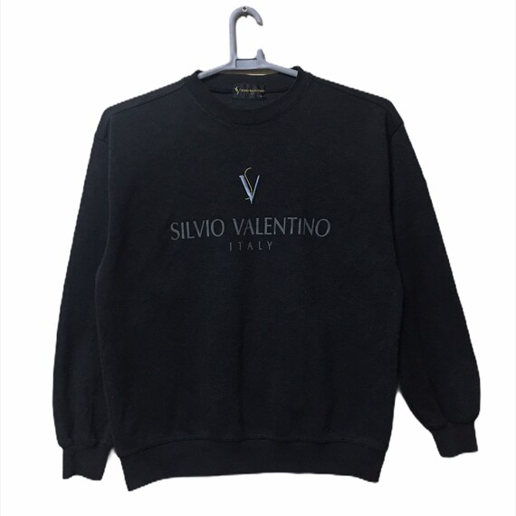 Vintage Silvio Valentino Embroidery Big Logo Sweatshirt - Etsy