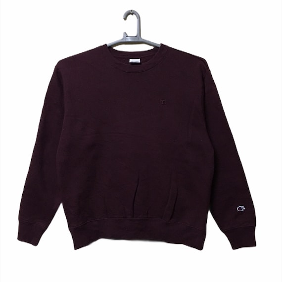 Vintage Champion Small logo Sweatshirt Purple Colo