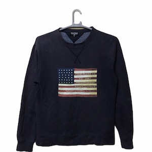 Vintage Polo Jeans by Ralph Lauren Usa Flag Sweatshirt M size