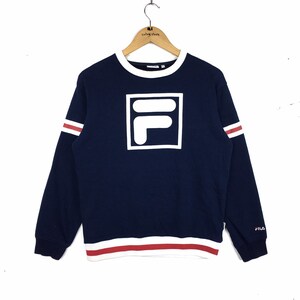 Vintage Fila Sweatshirt spell out Big Logo jacket L Women size