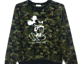 Vintage Mickey Mouse San Francisco Sweatshirt Camo colour XL size