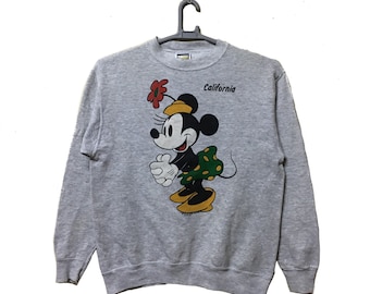 Vintage Minney Mouse California The Walt Disney By velva sheen Sweatshirt grey colour M size