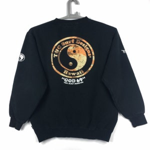 Vintage T & C Surfboard Design Hawaii Sweatshirt L size