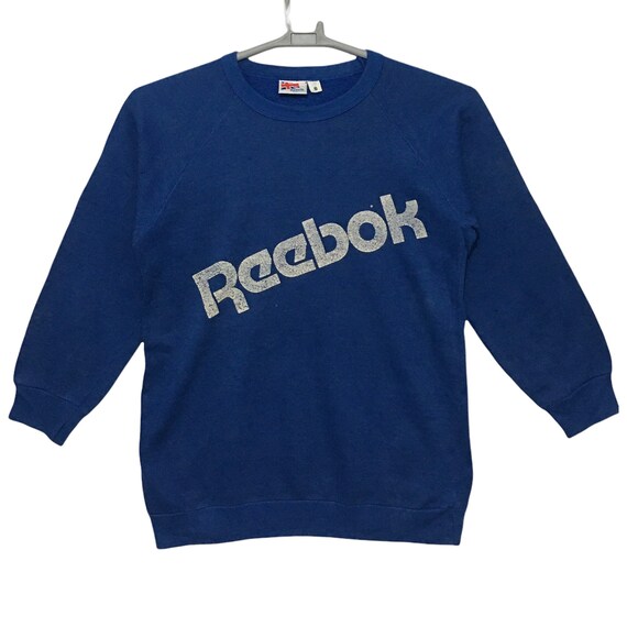 genvinde tricky embargo Vintage 80s Reebok Big Logo Sweatshirt Small Size Blue Colour - Etsy