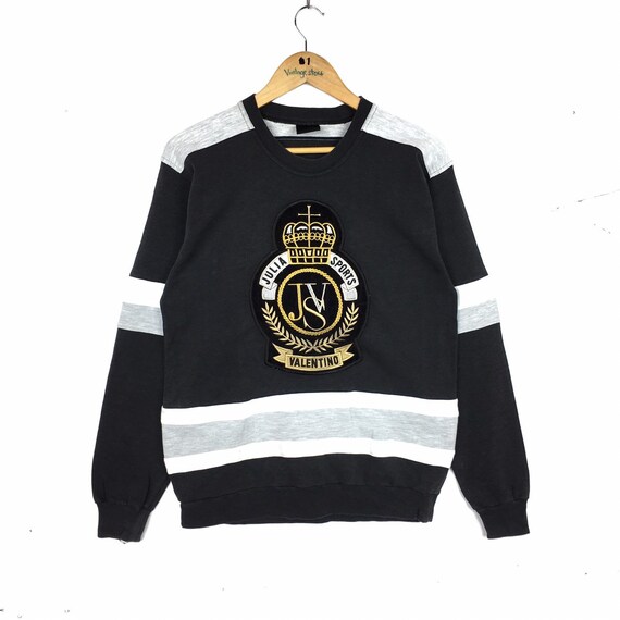 Vintage Julia Sports Valentino Embroidery Color Block Big Logo