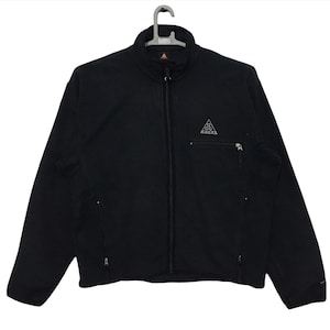 Vintage 90s Nike ACG full zipper fleece black colour