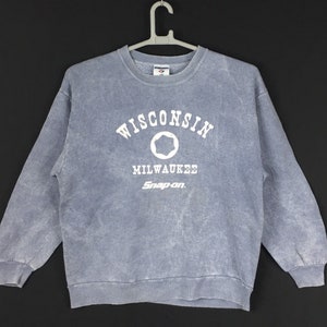 Vintage Snap On acid wash performance racing car mechanics tool Sweatshirt L size