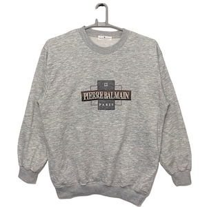 Vintage Pierre Balmain Paris embroidered logo Sweatshirt Large size