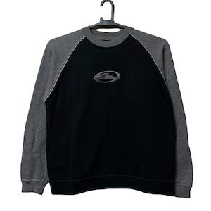 Vintage 90er Jahre QUIKSILVER Surf Surfing großes Logo Sweatshirt Made in Portugal