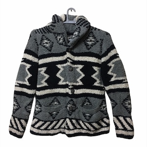 Aztec Fleece Native Navajo Patern Jacket M size Buttons up