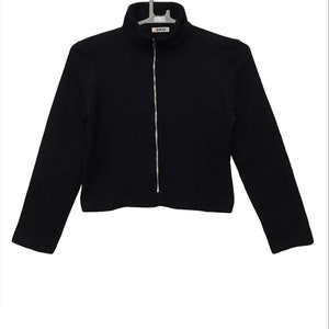 Vintage Gabane de Zucca women Crop tops full zipper black colour