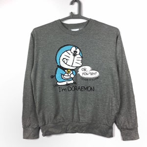 Vintage Doraemon Japanese Cartoon Sweatshirt L Size Etsy