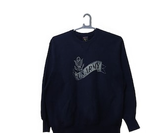 Bluza vintage US Army rozmiar L kolor niebieski