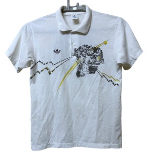 Vintage 90s Adidas Ivan Lendl Tennis Player polo shirt single stitch