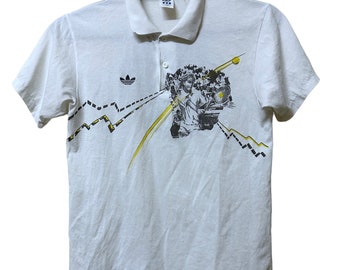 Adidas 90s Game Polo Tシャツ Vintage 90s Adidas Ivan Lendl Tennis Player Polo Shirt