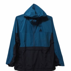 90-tals Nike ACG Winbreaker jacka med halv dragkedja i färgblock, storlek L