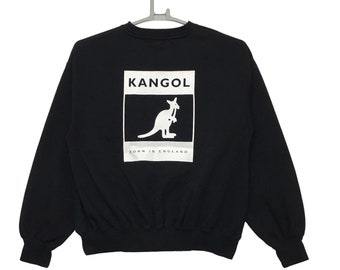 Vintage KANGOL großes Logo besticktes Sweatshirt Mittlerer Größe