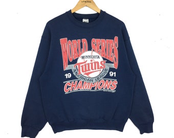 Vintage 90s World Series MINNESOTA TWINS America League Champion MLB Baseball Sweatshirt by Fruit of the loom