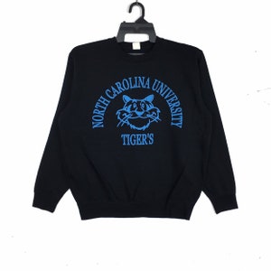 Vintage NORTH CAROLINA University Tiger&#39;s Sweatshirt Pullover M Size Crewneck