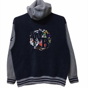 Vintage Warner Bros Character Cartoon M size pullover full zipper hoodie fleece