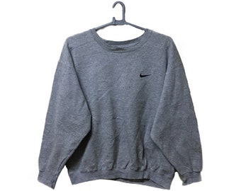 Vintage 90s NIKE Small logo Sweatshirt Silver Colour